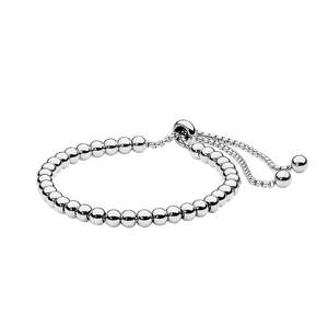 Stainless Steel 5mm Ball Bracelet w/ Slider Close