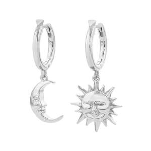 Karen Walker: Sun & Moon Hoops Silver