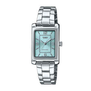Watches: Casio Analogue, Blue Face,Water Resistant, Stainless Steel Band