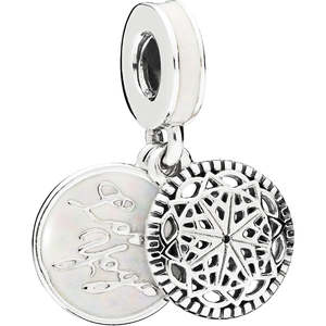 Gifts Under 100: True Yoga Silver Hanging Charm w Silver Enamel