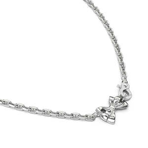 Sterling Silver Pierced Box Necklace