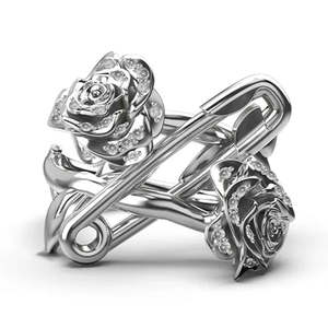 Dusted Rose Pin Ring - Size Q