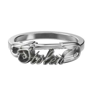 Scripted Pin Ring - Size Q