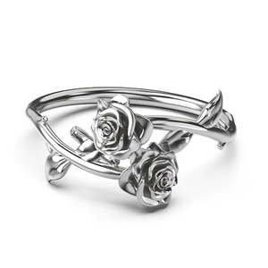 Stolen Girlfriends Club: Rose Wrap Ring Sterling Silver - Size N