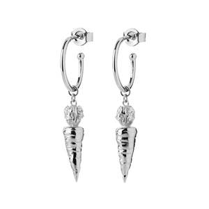 Karen Walker: Karen Walker Carrot Hoop Earrings Sterling Silver