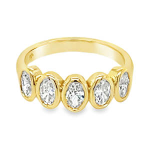 COSETTE Oval Diamond Ring 0.98ct Lab Grown 18ct Yellow Gold