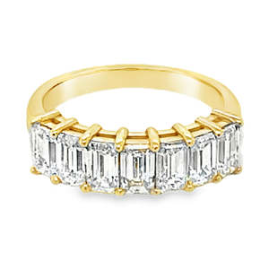 Wedding Rings For Her: CELESTE Emerald Cut Diamond Ring 18ct Yellow Gold