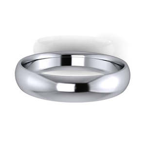 Deluxe Weight 9ct White Gold Ladies 4mm Polished Wedding Band
