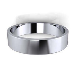 Wedding Rings For Him: Fine Range - 9ct White Gold Gents 5mm Polished Wedding Band