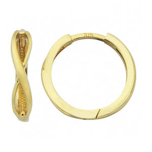 Earrings: 9ct Yellow Gold Infinity Earrings