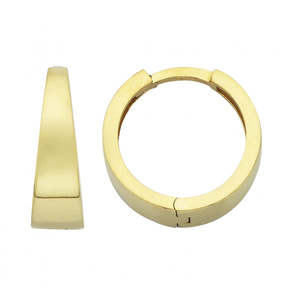 Earrings: 9ct Yellow Gold Tapered Huggies 2