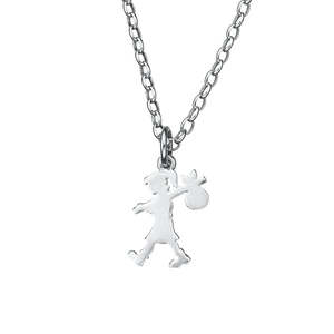 Karen Walker: Karen Walker Runaway Girl Silver Pendant - 50cm Chain