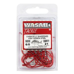 Wasabi Suicide Hooks - RED - Fishing Direct