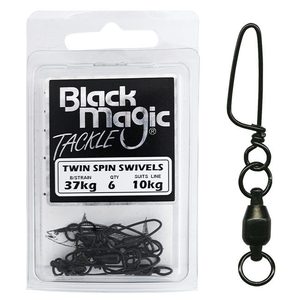 Black Magic - Twin Spin Swivels - Fishing Direct
