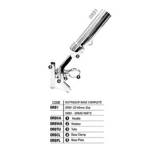 Spare parts for Kilwell outrigger base ORB1 - Fishing Direct