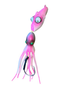 Deep Drop Lures: Deep Drop Lure Glowbite Crazy Eyes - Pink