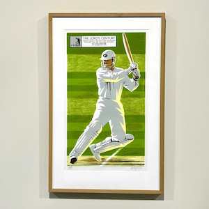 'The Lord's Century' framed Martin Crowe limited edition by Dick &hellip;