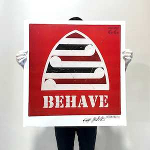 Weston Frizzell: "Red Behave" large signed art print by Weston Frizzell