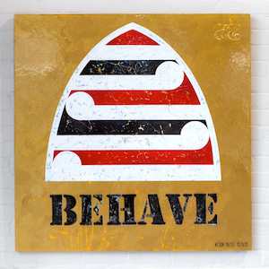 "Gold Behave" original painting by Weston Frizzell
