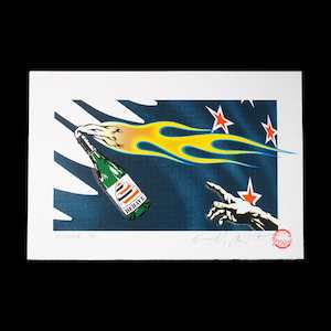 Weston Frizzell: "Misbehave" limited edition AP screen print by Weston Frizzell