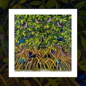 Frank Gordon 99 Premium Prints: "The Sing Song Tree" art print by Frank Gordon