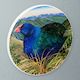"Takahe Bird Study III" circular art disc by Frank Gordon