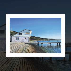 Sam Foley Art Prints: "St Leonards Yacht Club" signed art print by Sam Foley