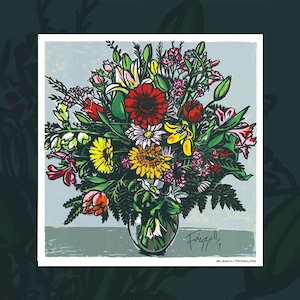 Valentines Collection By Fishmob: Big Bunch signed Dick Frizzell print