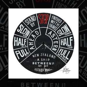 “A Ship Between Islands” signed art print by Jason Kelly