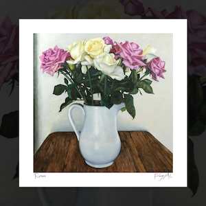 Giclee Prints: "Roses" signed giclee art print by Dick Frizzell
