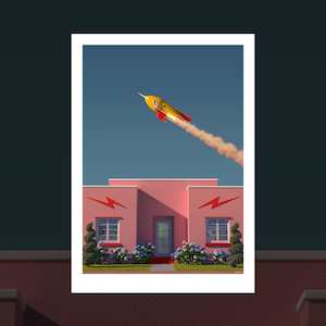 Simon Stockley Art Prints: “Blast Off” art print by Simon Stockley