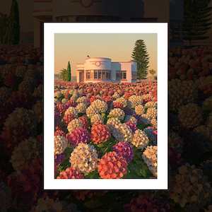 "Hydrangea Valley" art print by Simon Stockley