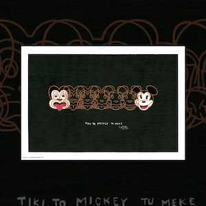 'Mickey to Tiki (Reversed)' art print by Dick Frizzell