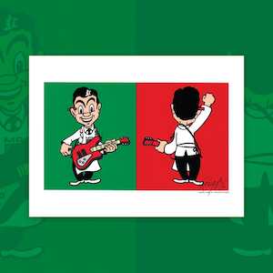 Side A, Side B signed Dick Frizzell print