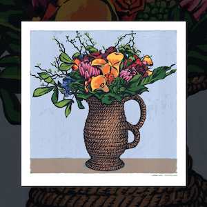 'Large Vase' art print by Dick Frizzell