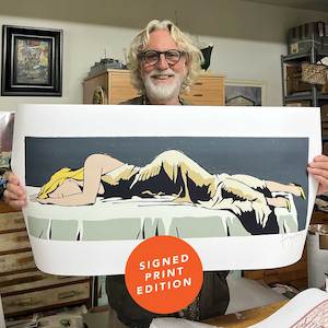 Signed "After the Ball" print by Dick Frizzell