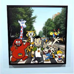 Kiwi Crosswalk - OHUKAGA - Oil on canvas