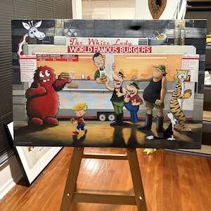 Frank Gordon 99 Premium Prints: Kiwi Night Out - Frank Gordon - Oil on canvas