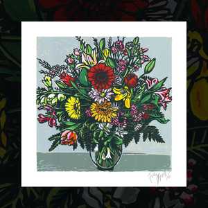 Premium Art Prints: Signed 'Big Bunch' print by Dick Frizzell