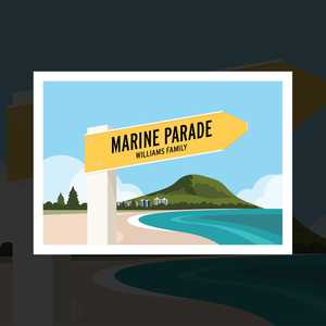 Premium Art Prints: "Taranaki" personalised road sign art print