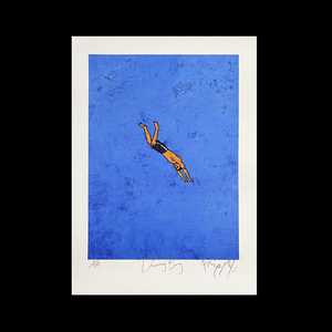'Diving Boy' limited edition art print by Dick Frizzell (pre-order)