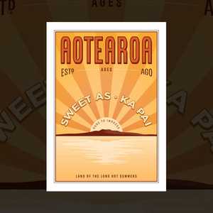 Premium Art Prints: "Aotearoa, Sure to rise" art print by Fishmob