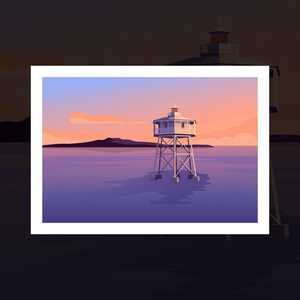 "Sunrise at Bean Rock" art print by Nicholas Lum