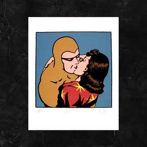 Dick Frizzell Limited Edition Prints: 'First Kiss' Limited Edition Screenprint by Dick Frizzell