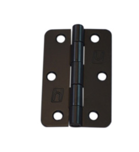 Hinge Steel 89x58x2 R1/4 Black Electroplate & Lacquered (Greased Pin)