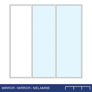 Smooth Sliders - Triple - Melamine-Mirror-Mirror