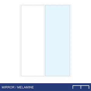 Smooth Sliders - Double - Melamine-Mirror