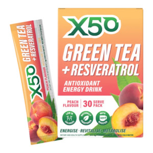 X50: X50 Green Tea 30 Serve Peach