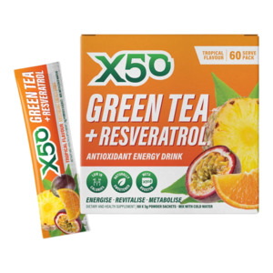 X50: X50 Green Tea 60 Serve Tropical