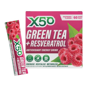 X50: X50 Green Tea 60 Serve Raspberry